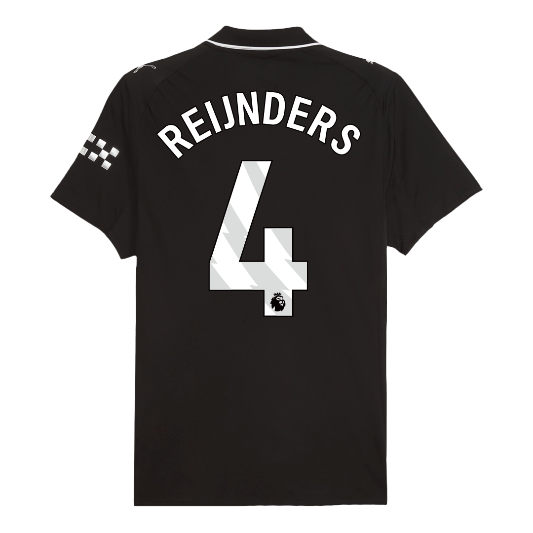 REIJNDERS #4 Manchester City Away Authentic Soccer Jersey 2025/26