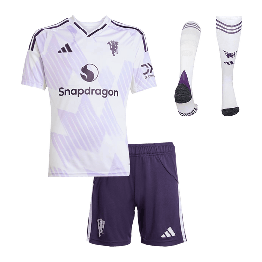 Manchester United Away Kids Soccer Jerseys Full Kit 2025/26