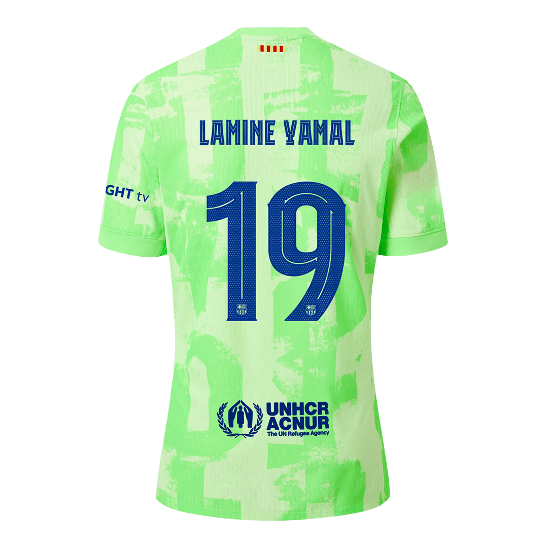 Authentic LAMINE YAMAL #19 Barcelona Third Away Soccer Jersey 2024/25 - UCL¡ꡧSpotify Logo Without Text¡ê?