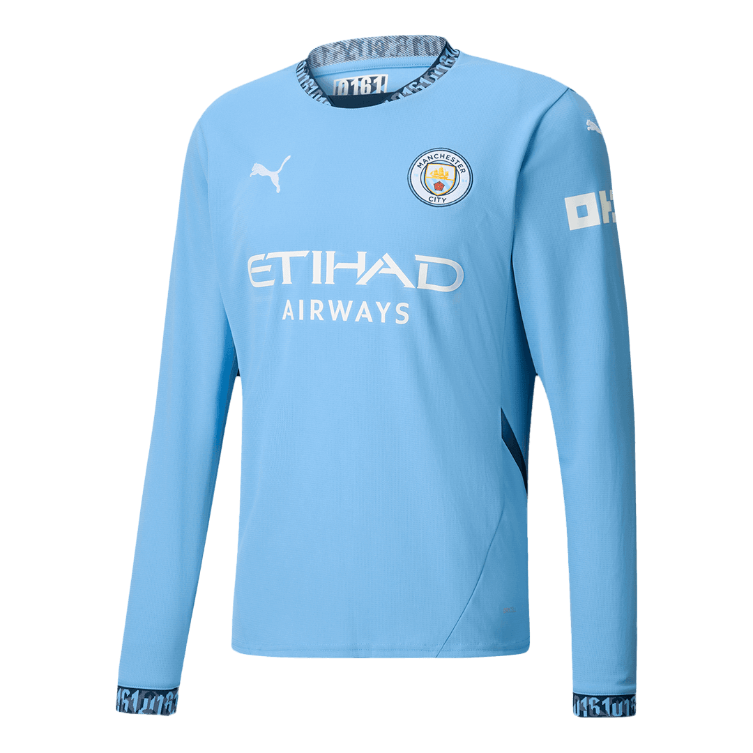 Manchester City Home Long Sleeve soccer jersey 2024/25