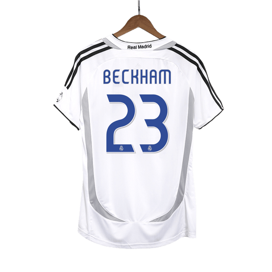 BECKHAM #23 Real Madrid Retro Jersey Home Soccer Shirt 2006/07