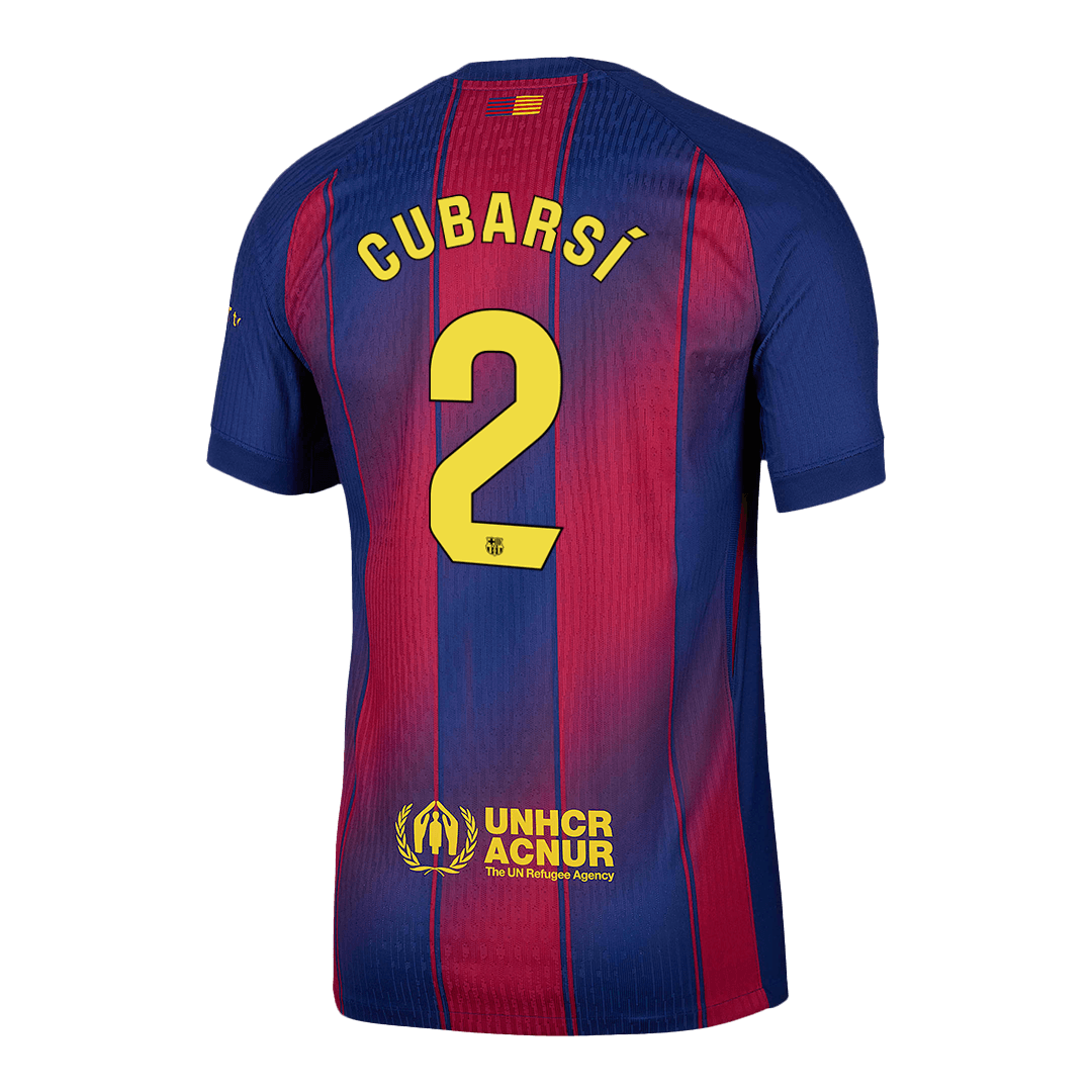 CUBARSÍ #2 Barcelona Home Authentic Soccer Jersey 2025/26