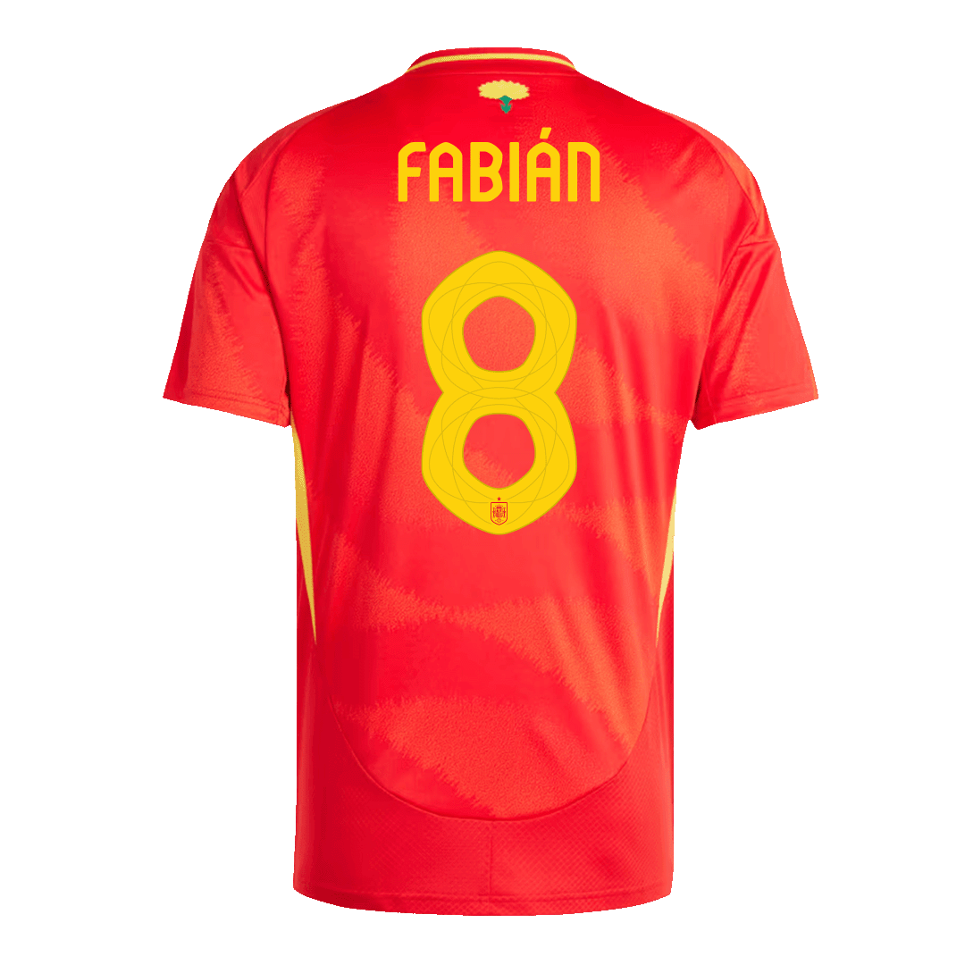 FABI¨¢N #8 Spain Home Soccer Jersey Euro 2024