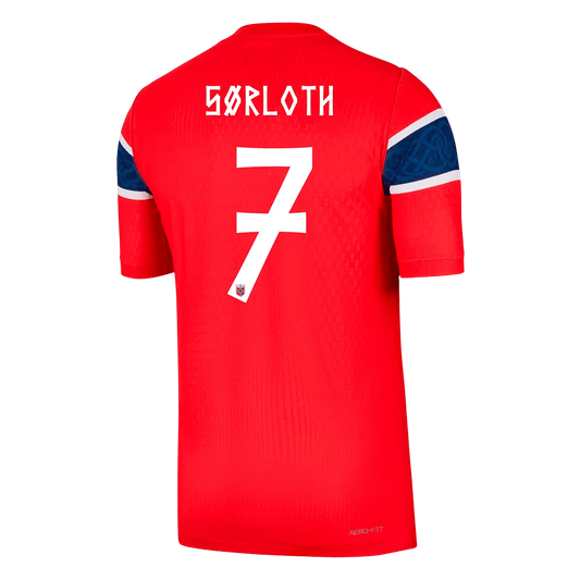 SØRLOTH #7 Norway Home Player Version Jersey World Cup 2026