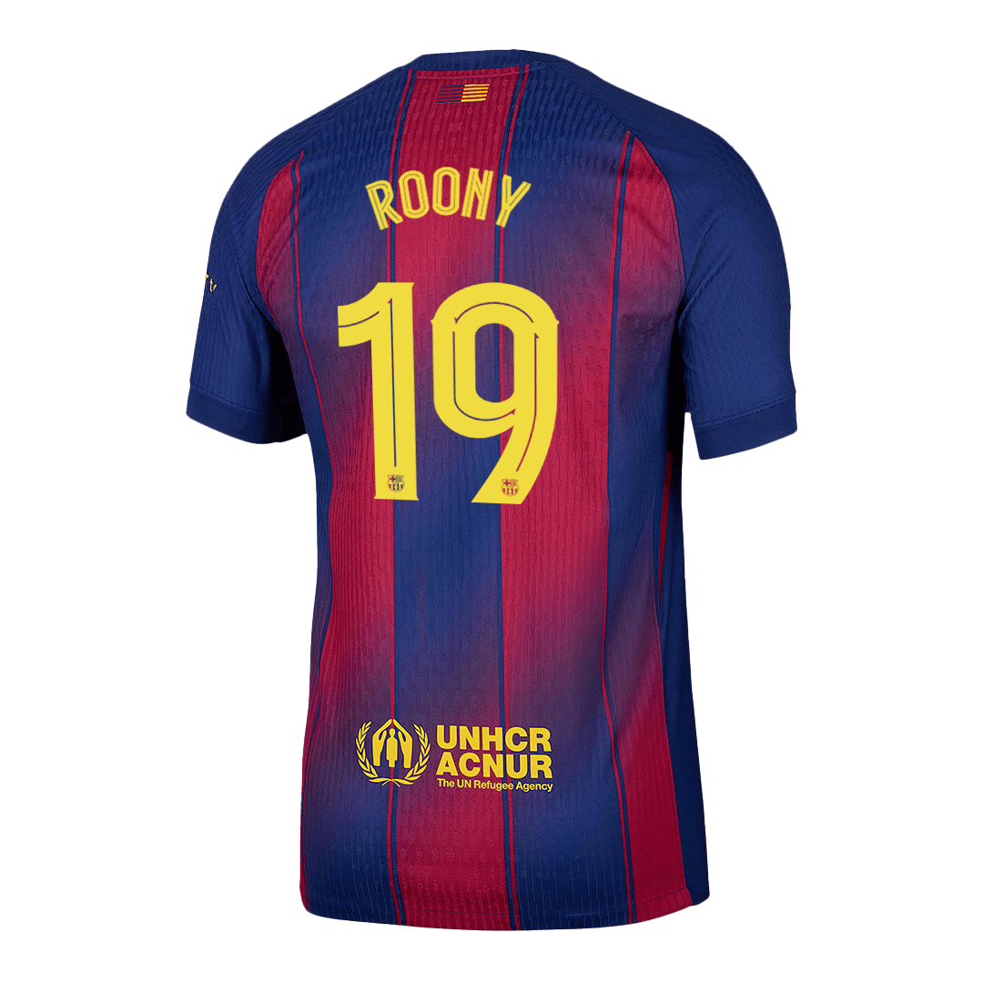 ROONY #19 Barcelona Home Authentic Soccer Jersey 2025/26 - UCL