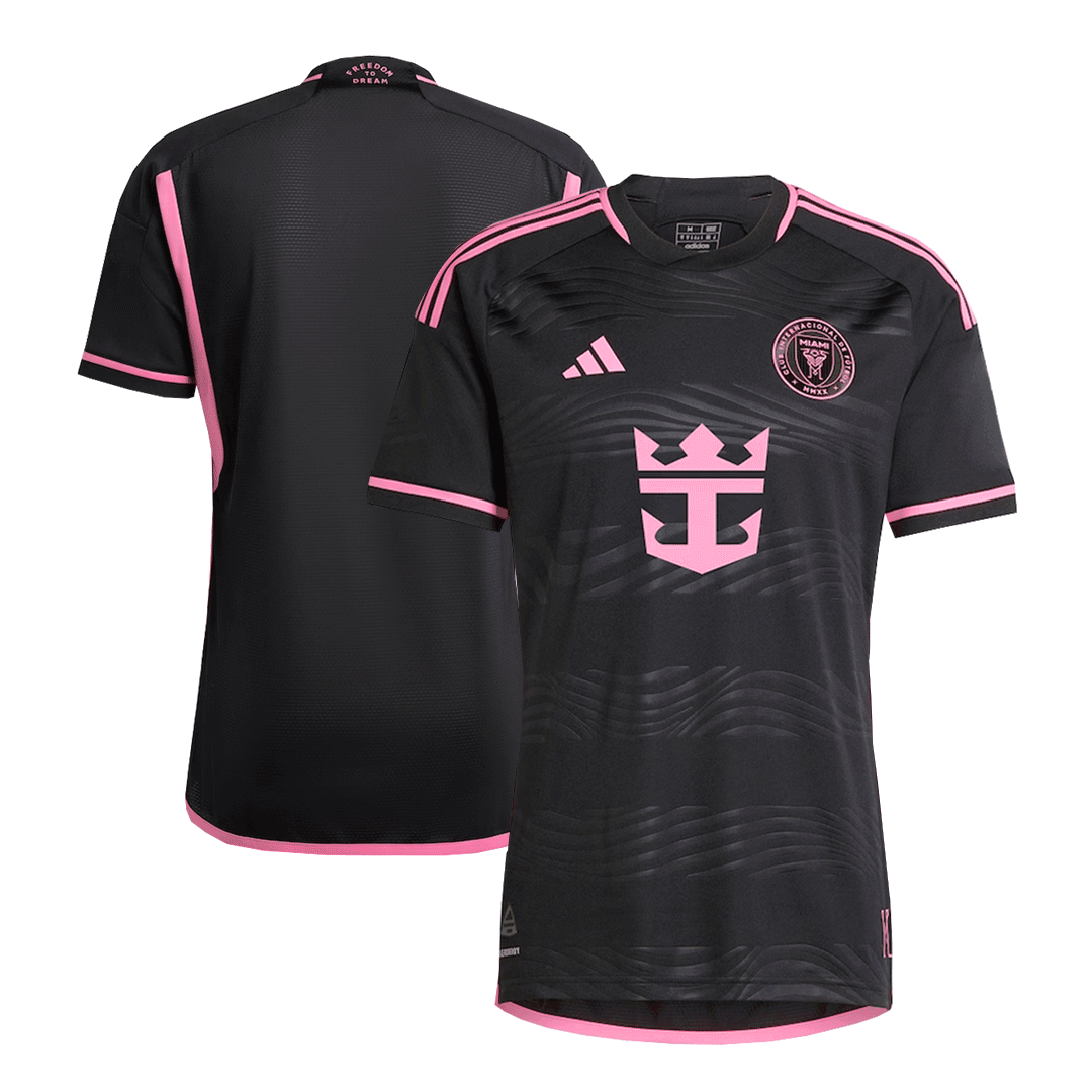 Geschenk - Authentisches Inter Miami CF Auswärts-Fußballtrikot 2024 Schwarz