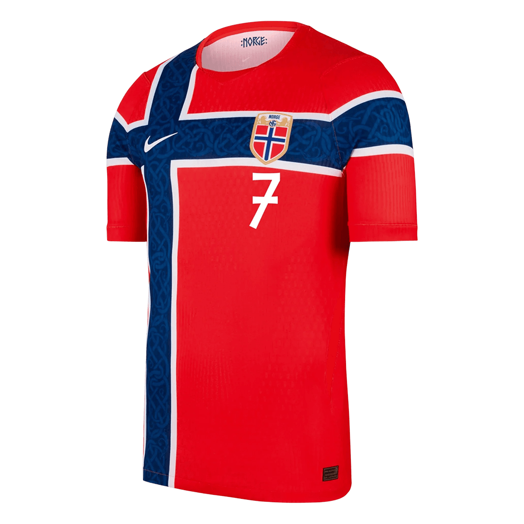SØRLOTH #7 Norway Home Player Version Jersey World Cup 2026
