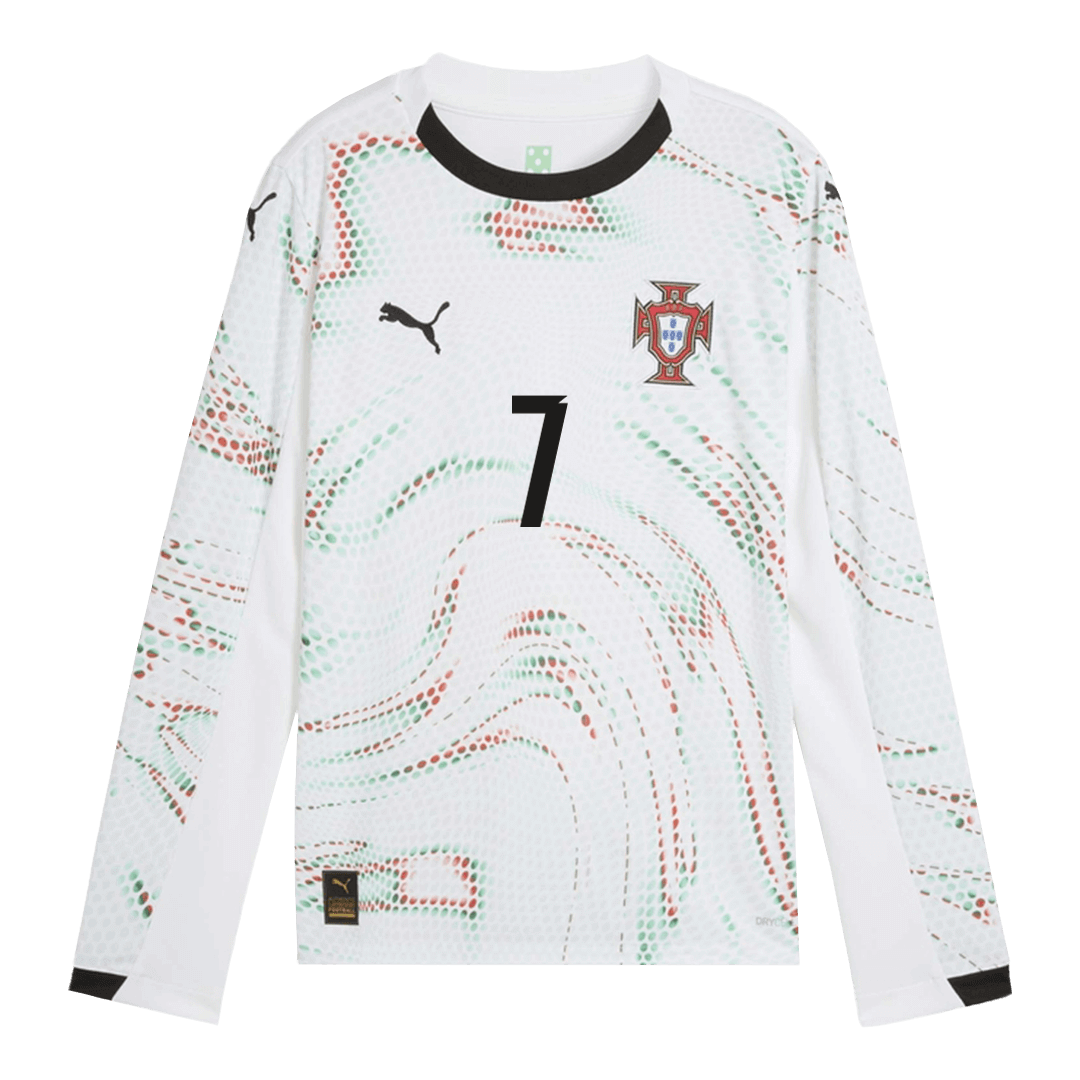 RONALDO #7 Portugal Away Long Sleeve Soccer Jersey 2025