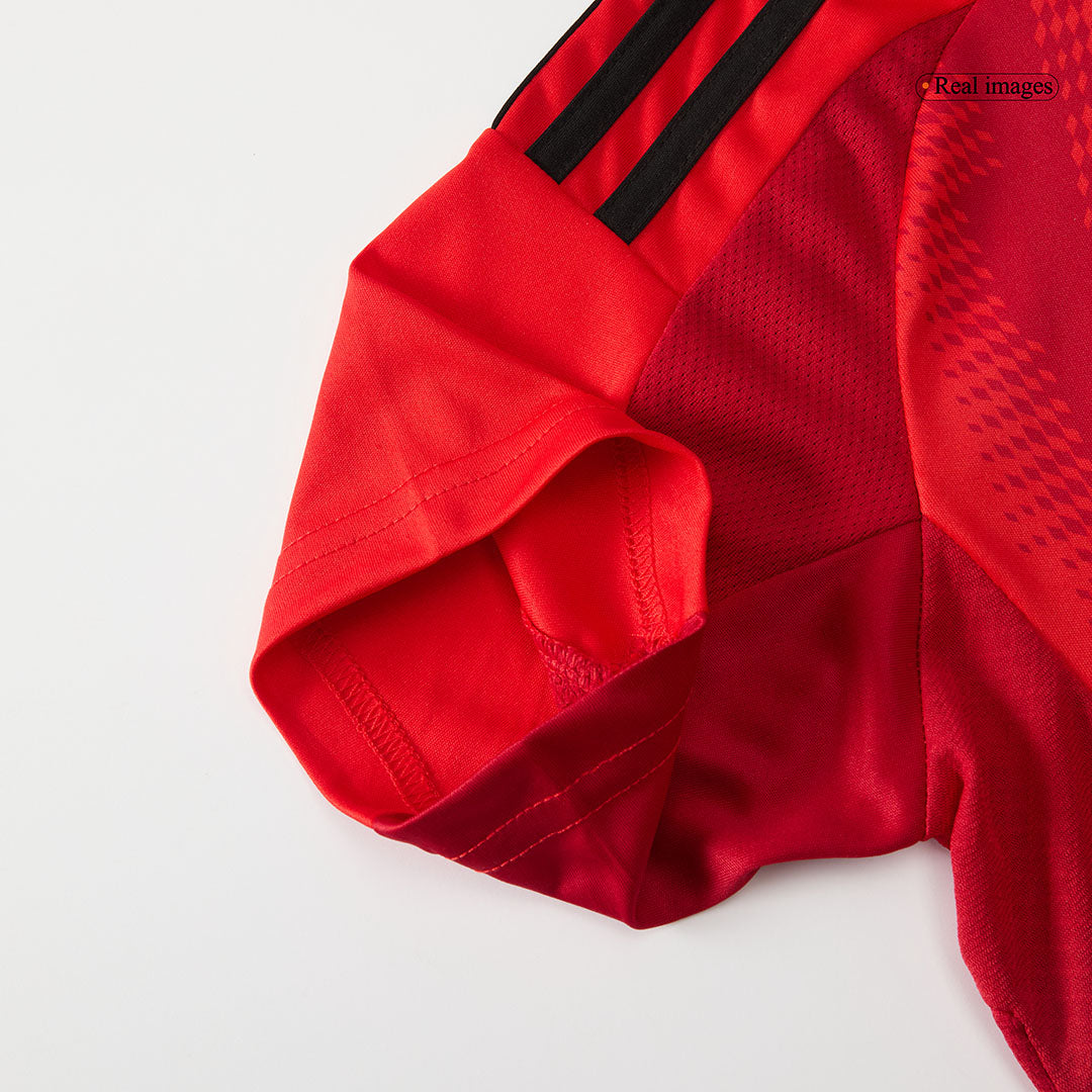 Kinder Bayern München Heim-Fußballtrikot-Set (Trikot + Shorts) 2024/25 Rot