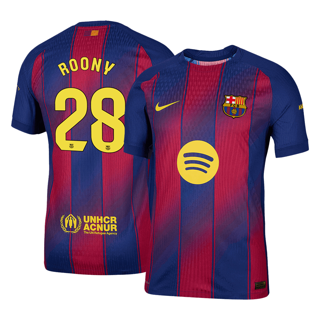 ROONY #28 Barcelona Home Player Version Jersey 2025/26