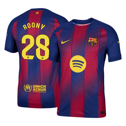 ROONY #28 Barcelona Home Player Version Jersey 2025/26