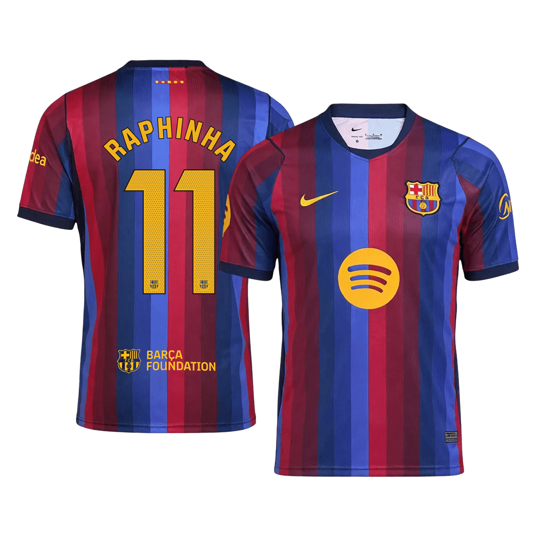 RAPHINHA #11 Barcelona Home Soccer Jersey 2026/27
