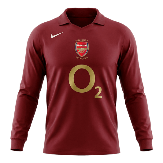 Retro Soccer Jersey Arsenal Home Long Sleeve 2005/06