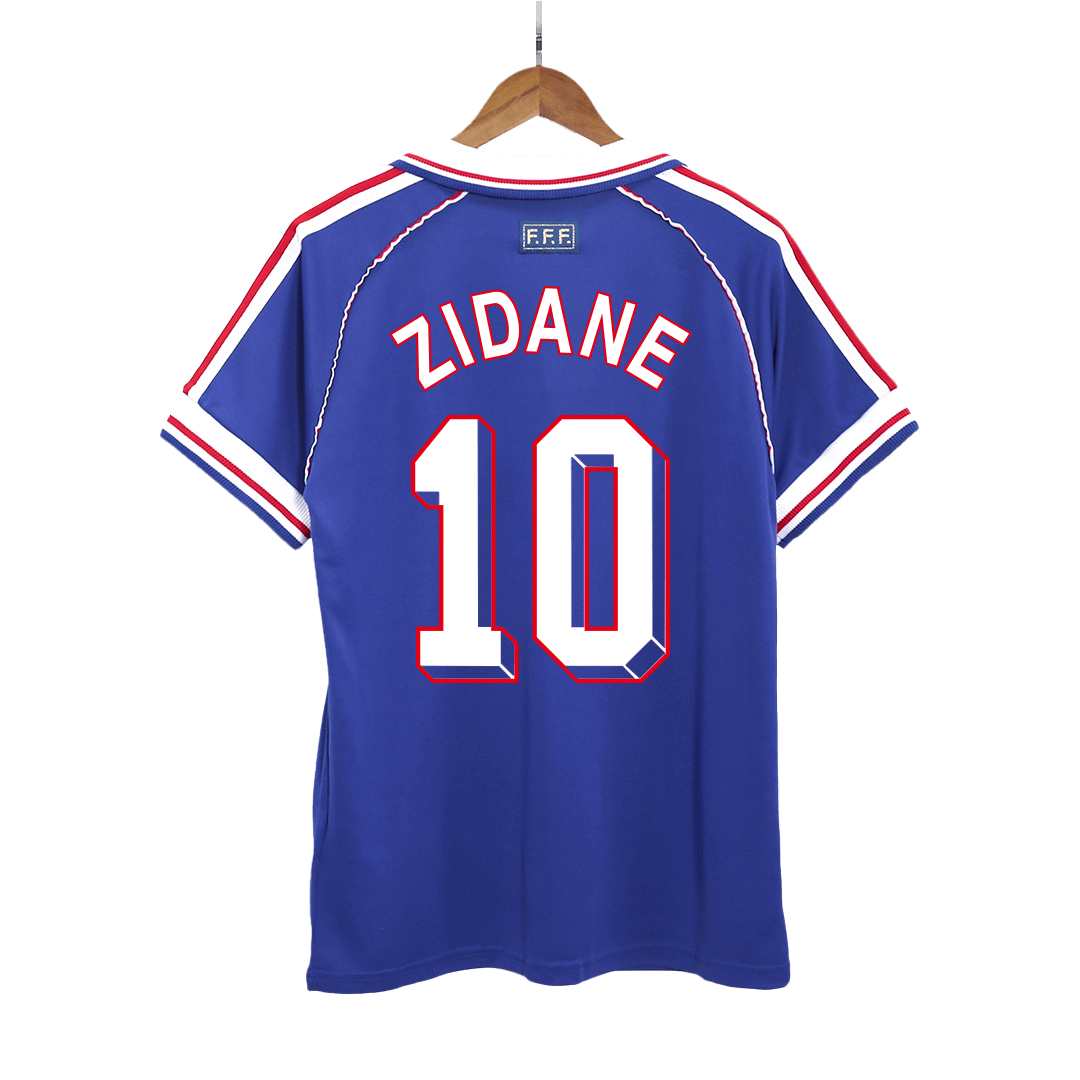 ZIDANE #10 France Retro Jersey Home Soccer Shirt 1998 World Cup