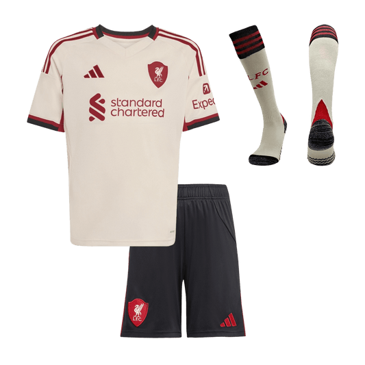 Liverpool Away Kids Soccer Jerseys Full Kit 2025/26