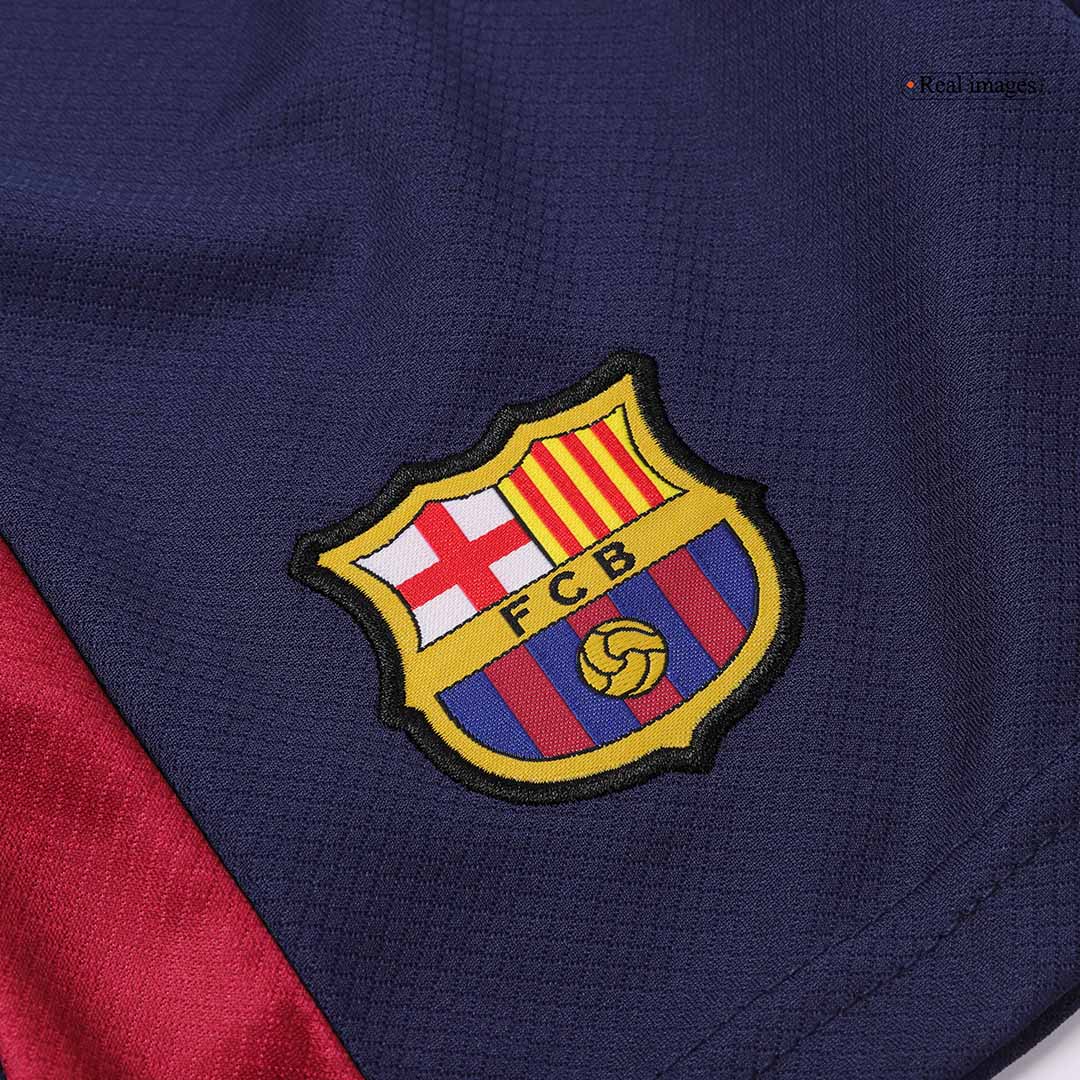 Kid's Barcelona Home Spotify Logo Without Text Soccer Jersey Kit(Shirt+Shorts) 2024/25