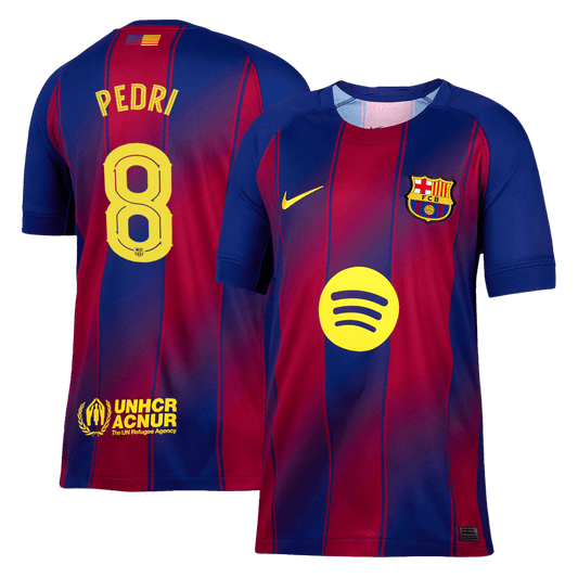 PEDRI #8 Barcelona Home Soccer Jersey 2025/26 -UCL