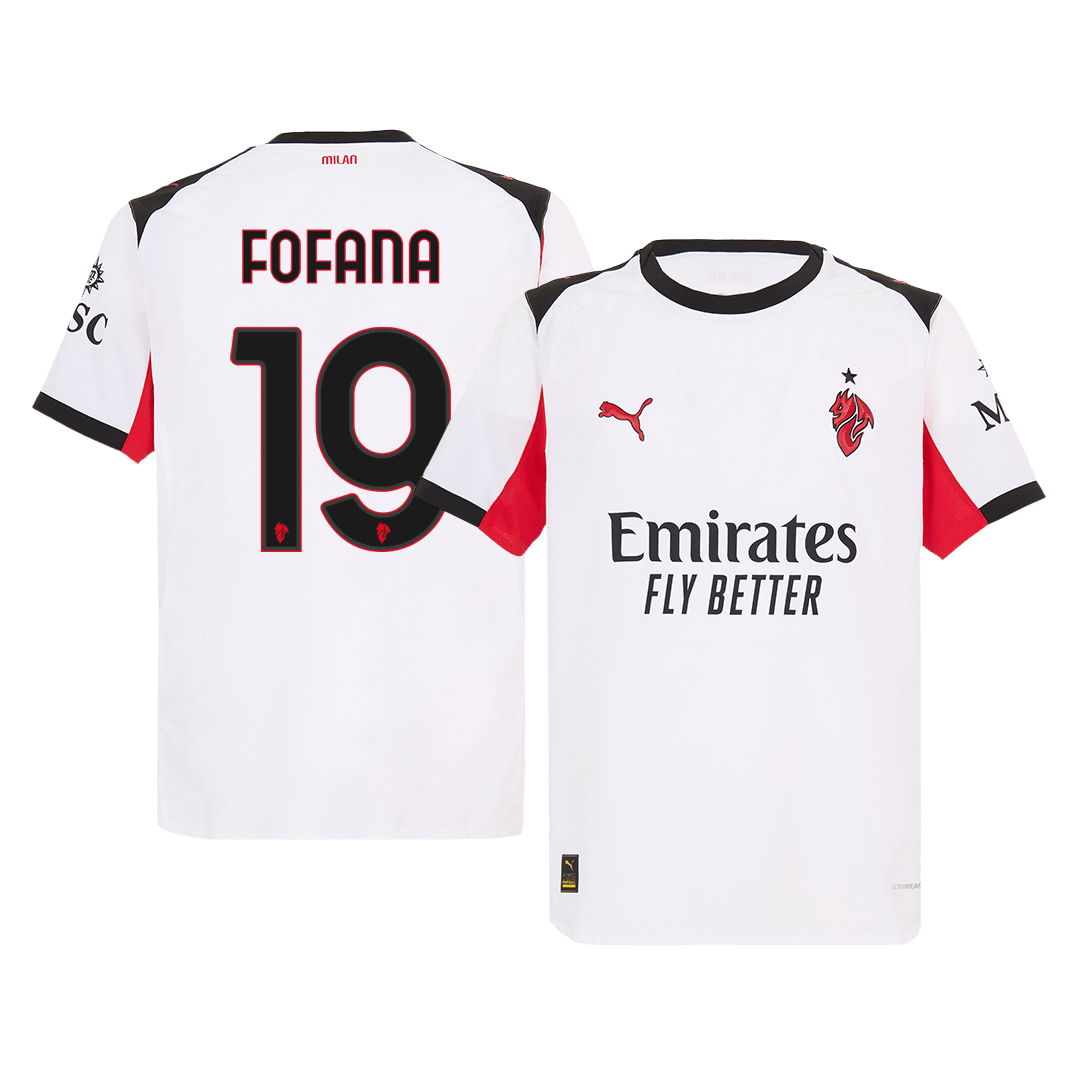 FOFANA #19 AC Milan Away Authentic Soccer Jersey 2025/26