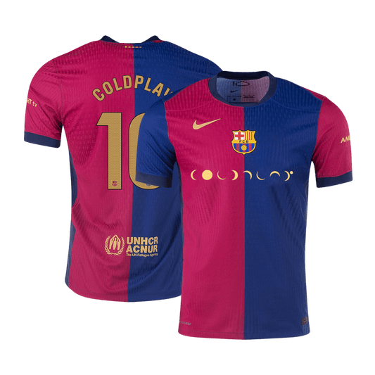 Authentic COLDPLAY #10 Barcelona Home Soccer Jersey 2024/25 - COLDPLAY