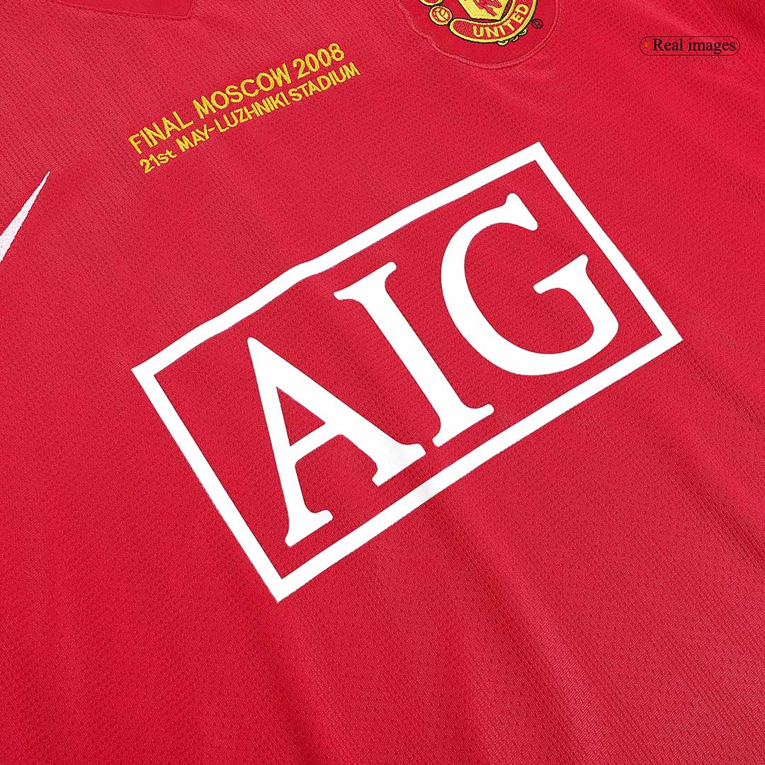 Manchester United RONALDO #7 Retro Jersey Home Soccer Shirt 2007/08 - UCL Final
