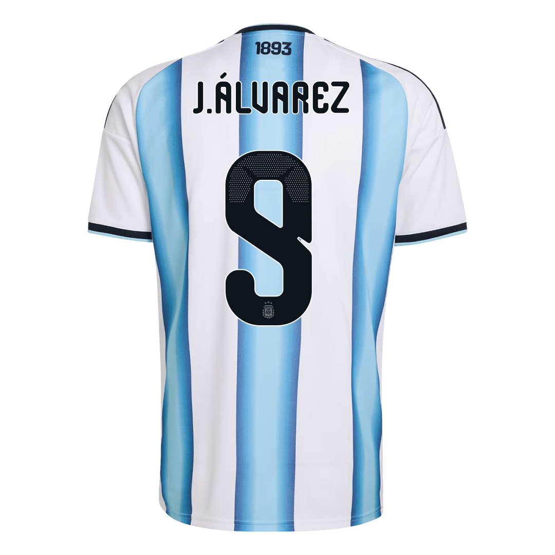 J.ÁLVAREZ #9 Argentina Home Soccer Jersey World Cup 2026