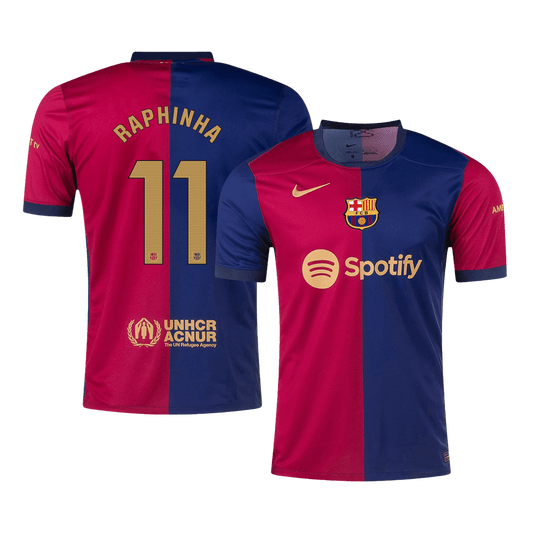 Barcelona-Trikot RAPHINHA #11 Fußballtrikot Heim 2024/25