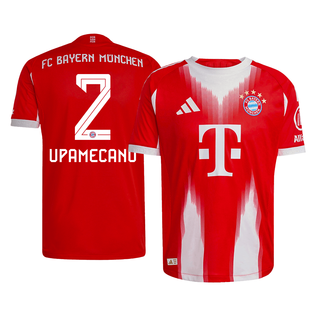 UPAMECANO #2 Bayern Munich Home Authentic Soccer Jersey 2025/26