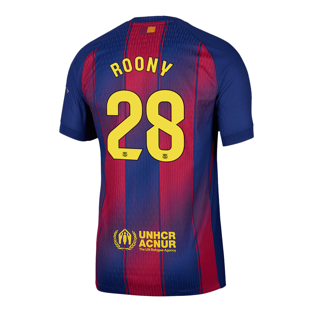 ROONY #28 Barcelona Home Player Version Jersey 2025/26