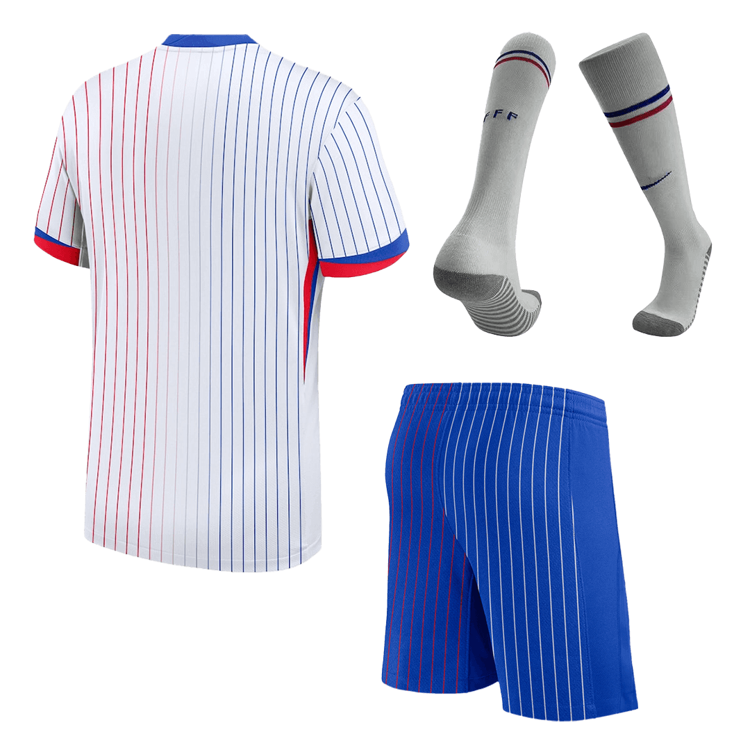 France Away Soccer Jersey Kit(Jersey+Shorts+Socks) Euro 2024