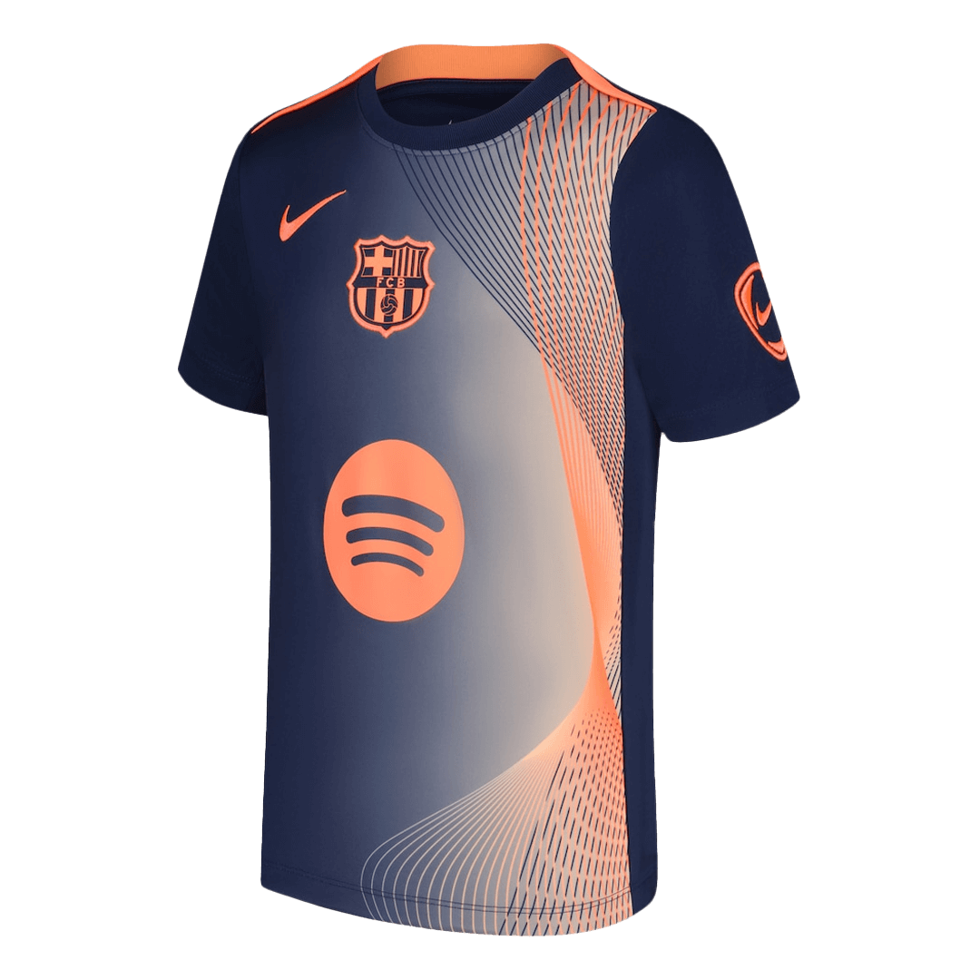 Barcelona Pre-Match Soccer Jersey 2025/26 Orange&Black