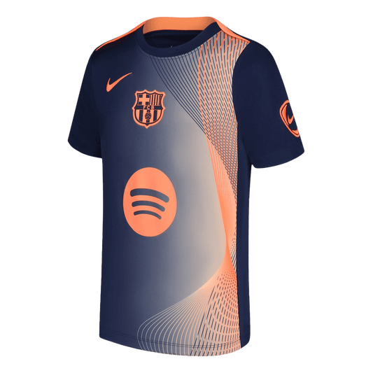 Barcelona Pre-Match Soccer Jersey 2025/26 Orange&Black