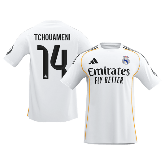 TCHOUAMENI #14 Real Madrid Home Soccer Jersey 2025/26