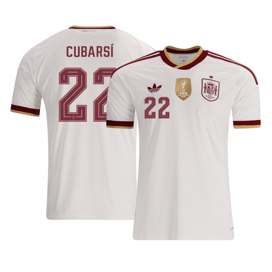 CUBARSÍ #22 Spain Champion Away Soccer Jersey World Cup 2026