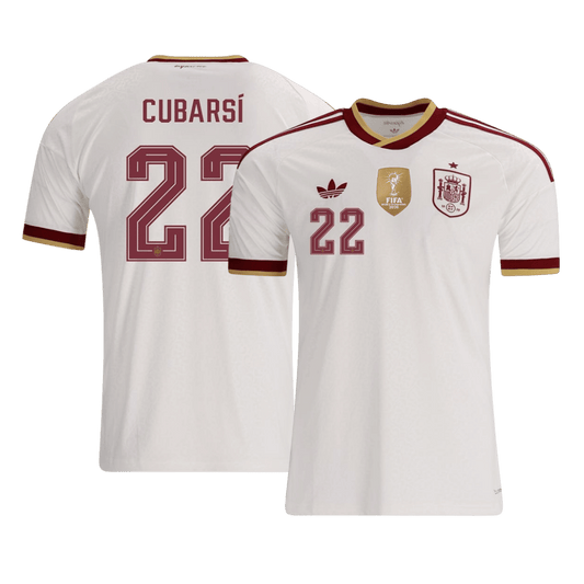 CUBARSÍ #22 Spain Champion Away Soccer Jersey World Cup 2026