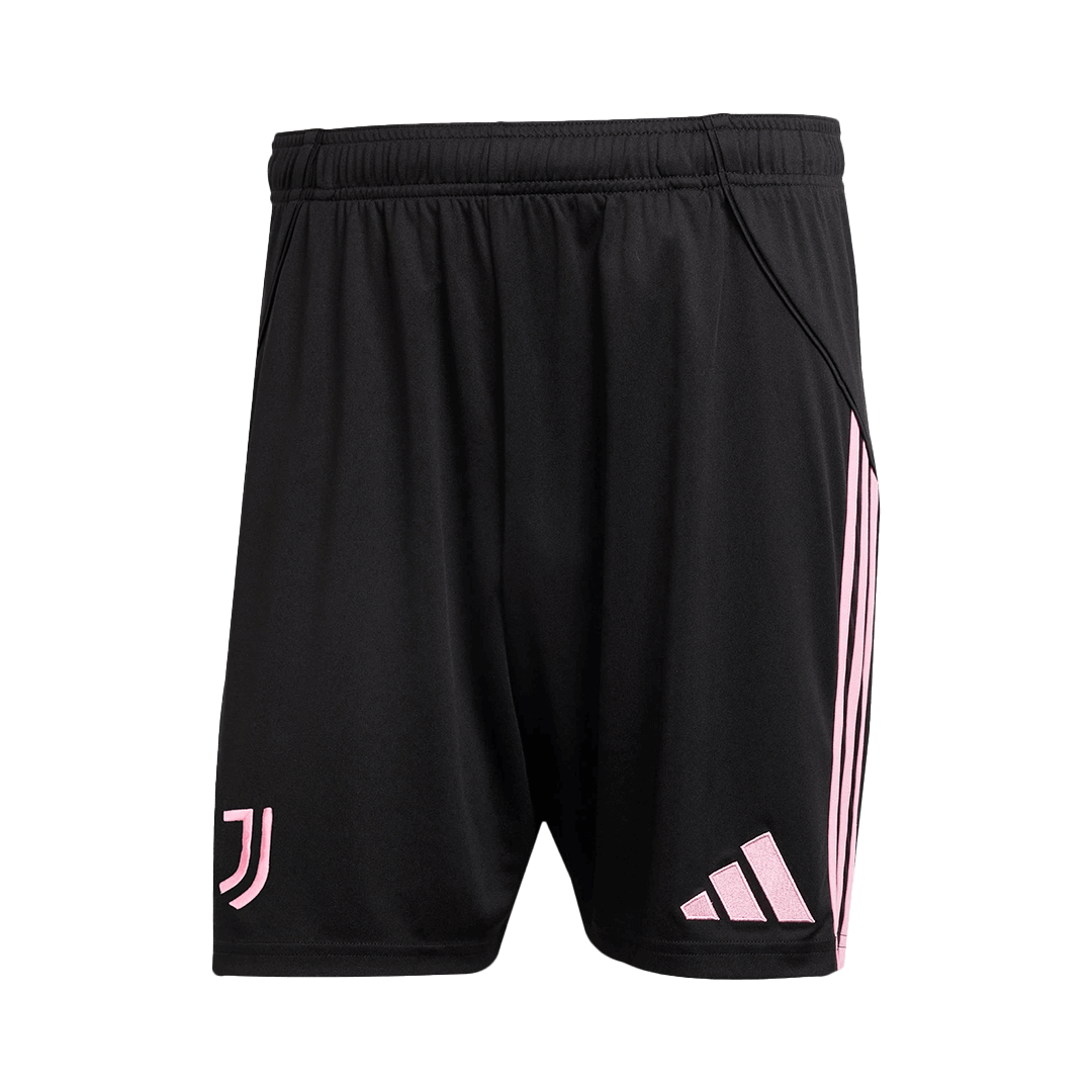 Juventus Jeep x Visit Detroit Sponsor Home Soccer Jersey Kit(Jersey+Shorts) 2025/26 Black&White