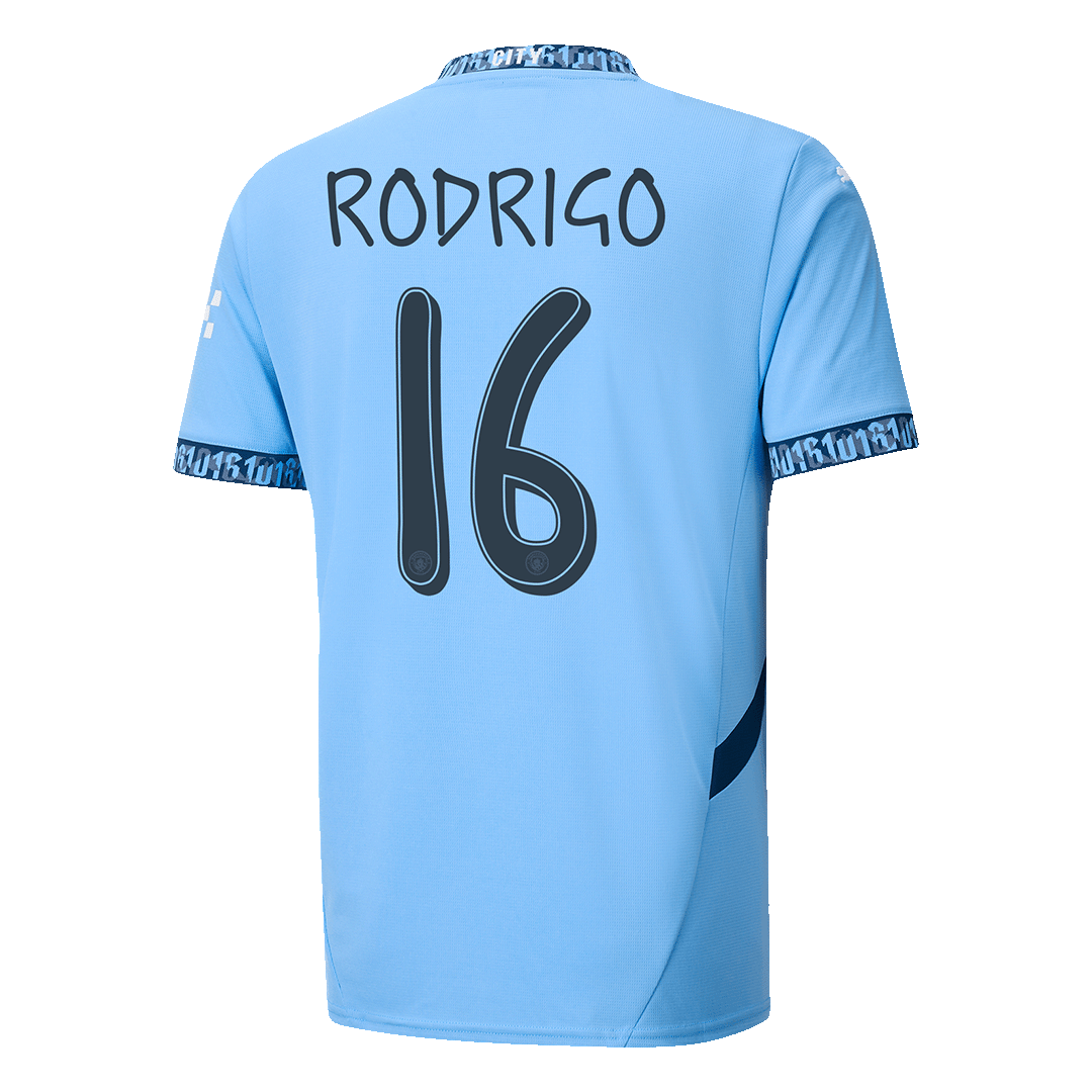 RODRIGO #16 Manchester City Home soccer jersey 2024/25 - UCL