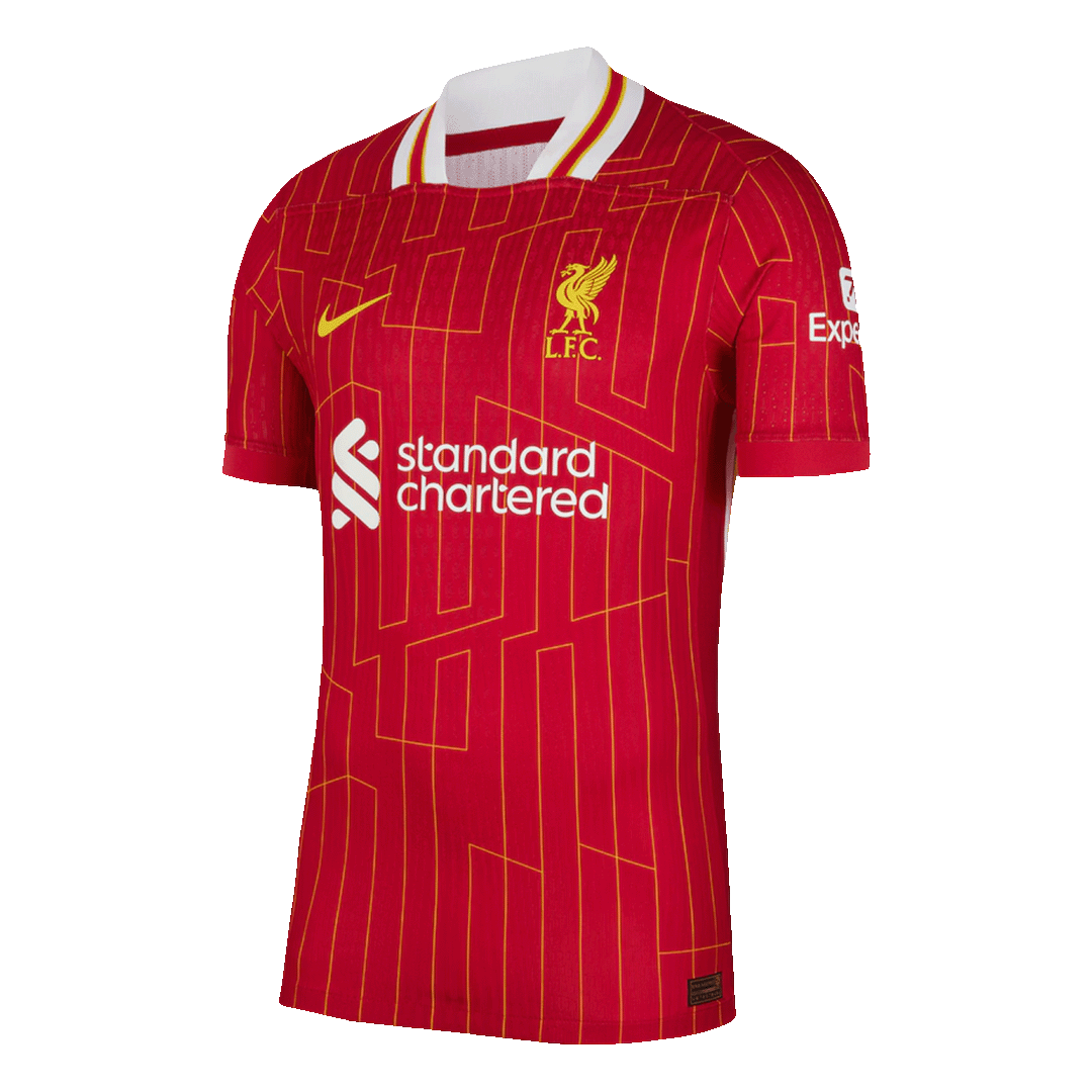 Authentisches CHAMPIONS #20 Liverpool Heim-Fußballtrikot 2024/25 Rot
