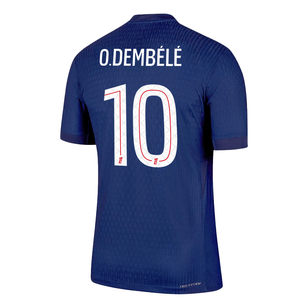 O.DEMBELE #10 PSG Home Authentic Soccer Jersey 2025/26