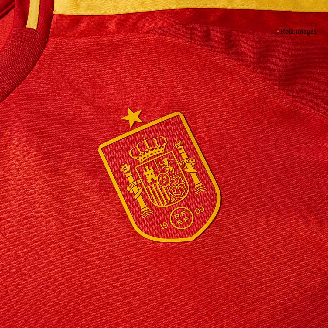 Gift-Kid's Spain Home Soccer Jersey Kit(Jersey+Shorts) Euro 2024