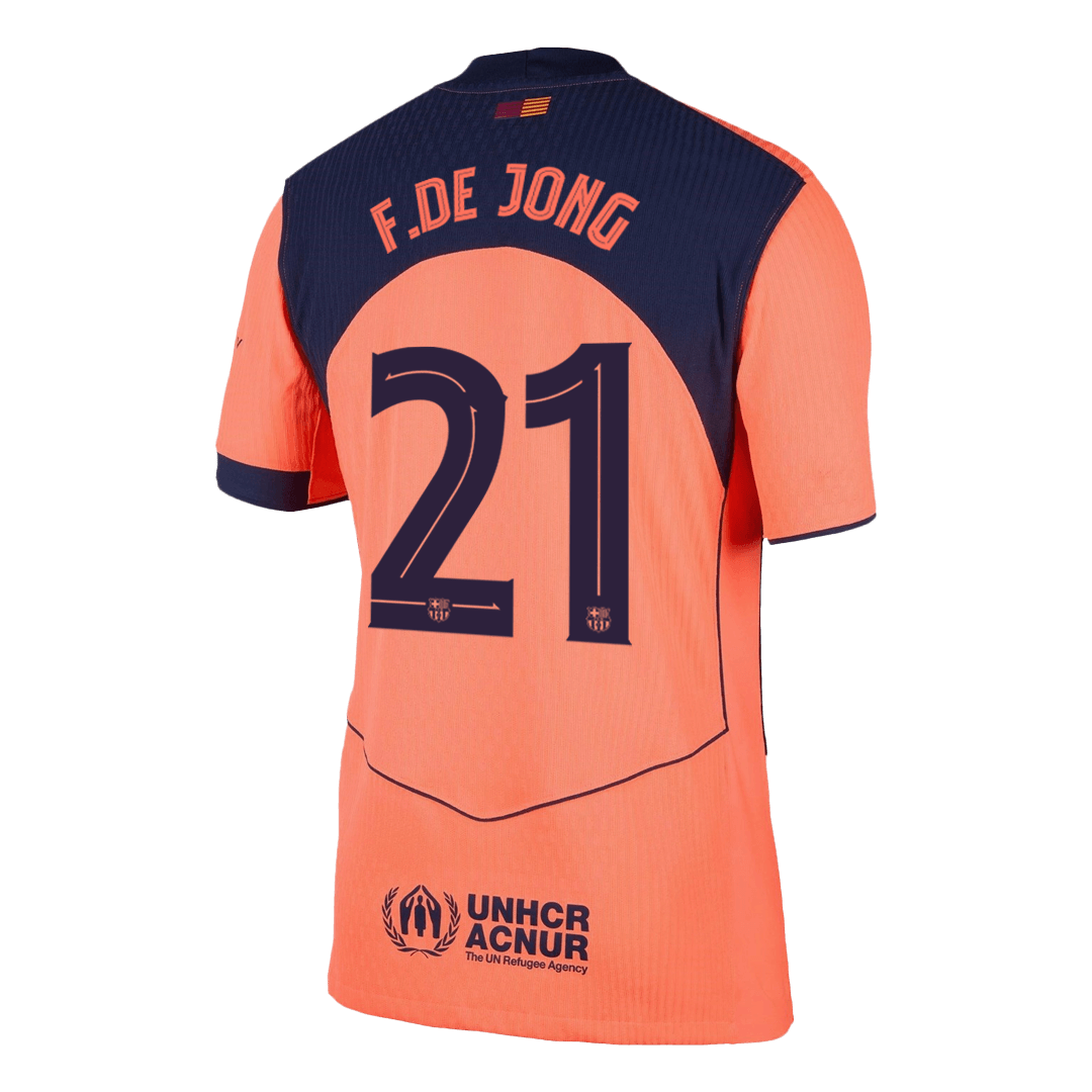F.DE JONG #21 Barcelona Third Away Authentic Soccer Jersey 2025/26 - UCL