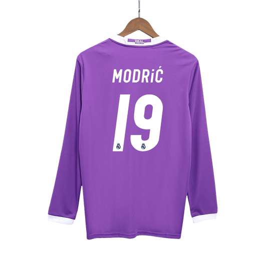 MODRIC #19 Real Madrid Retro Jersey Away Long Sleeve Soccer Shirt 2016/17