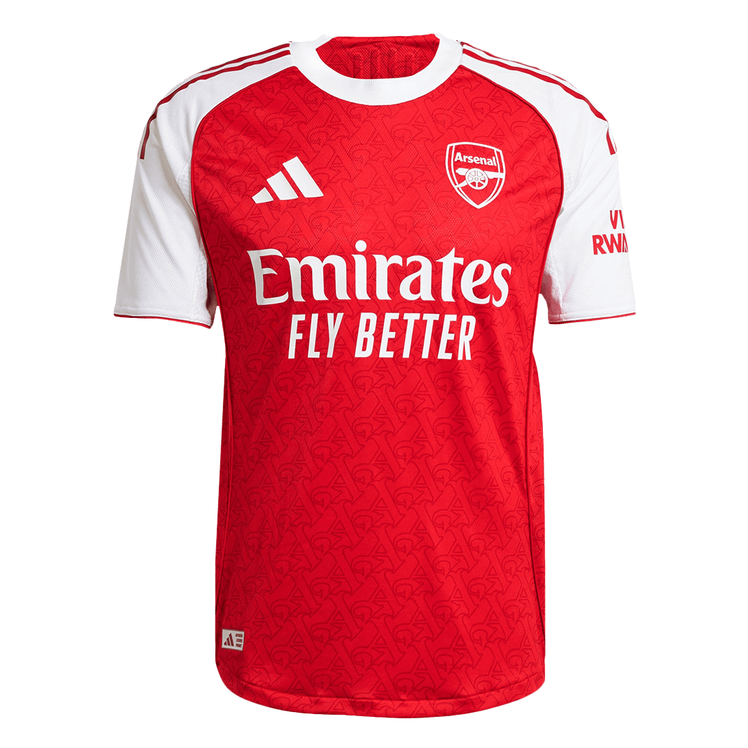 SALIBA #2 Arsenal Home Authentic Soccer Jersey 2025/26