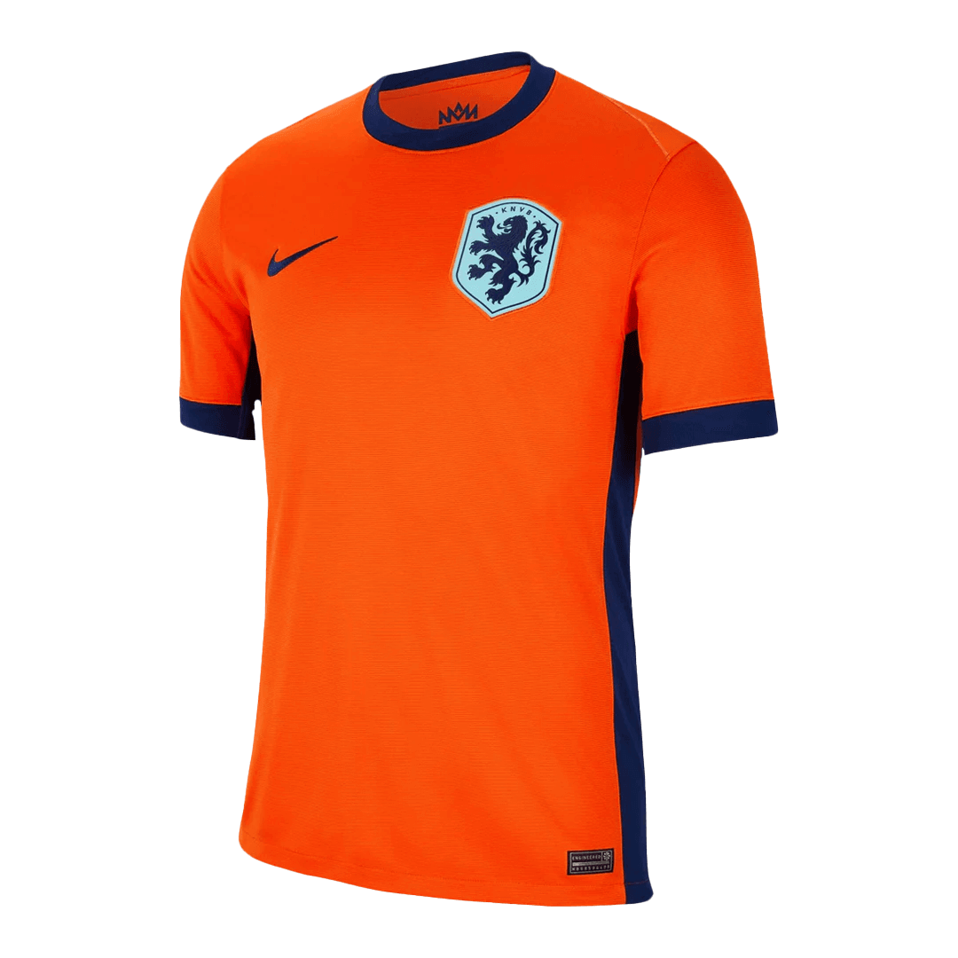 Netherlands Soccer Jersey Home Custom Shirt 2024