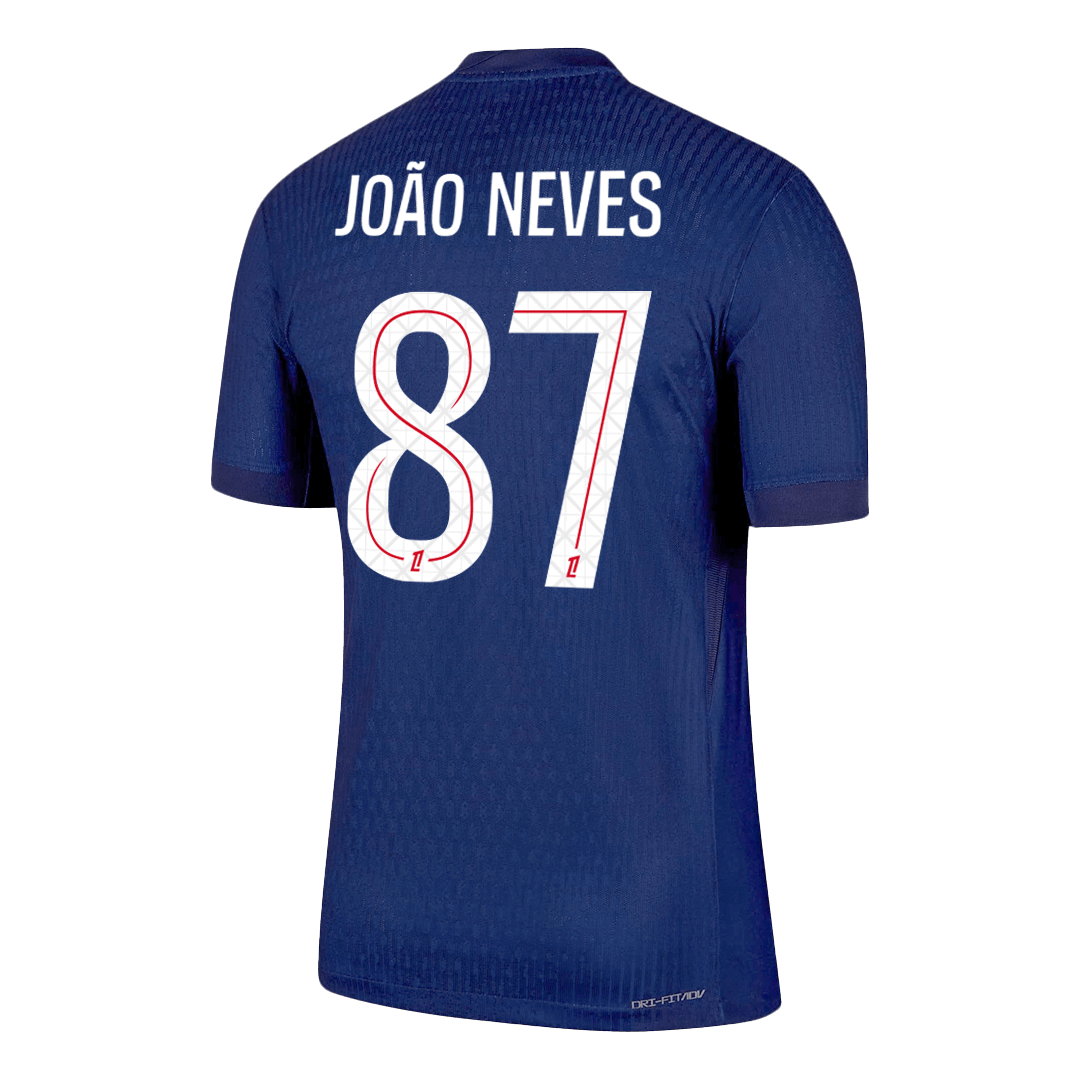 JOÃO NEVES #87 PSG Home Authentic Soccer Jersey 2025/26