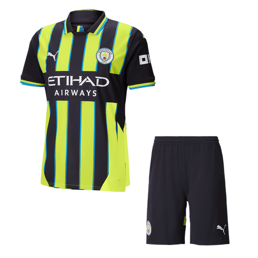 Manchester City Away Soccer Jersey Kit(Shirt+Shorts) 2024/25