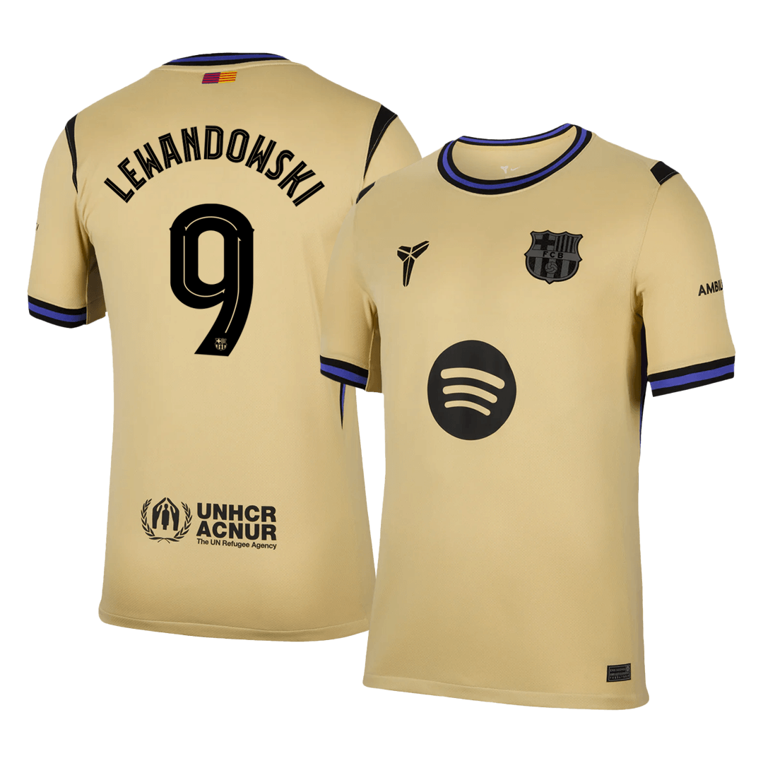 LEWANDOWSKI #9 Barcelona Away Soccer Jersey 2025/26 -UCL