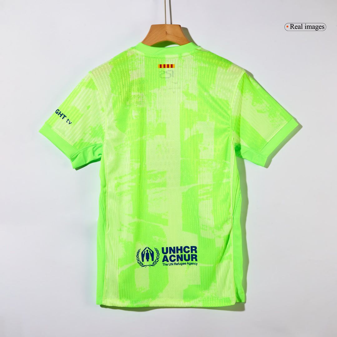 Authentic Barcelona Third Away Soccer Jersey 2024/25 - UCL¡ꡧSpotify Logo Without Text¡ê?