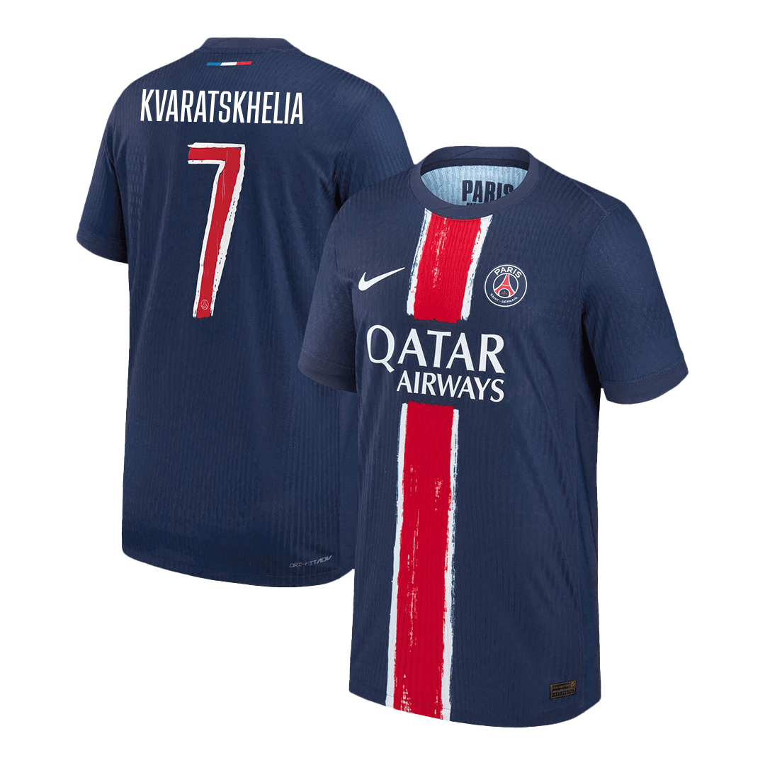 PSG Authentic KVARATSKHELIA #7 Soccer Jersey PSG Home Shirt 2024/25 - UCL