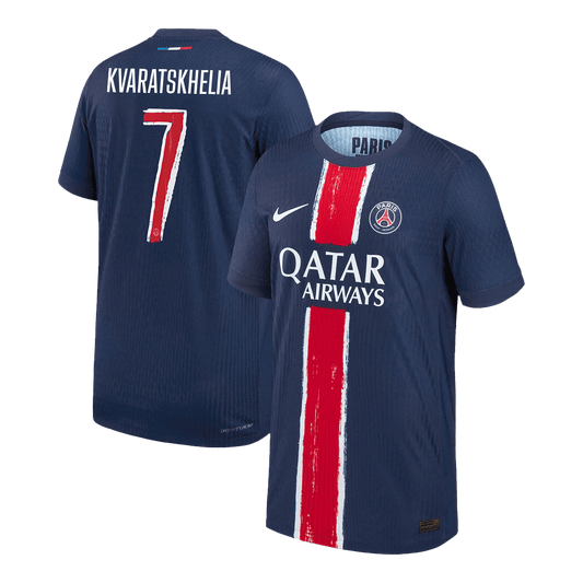 PSG Authentic KVARATSKHELIA #7 Soccer Jersey PSG Home Shirt 2024/25 - UCL