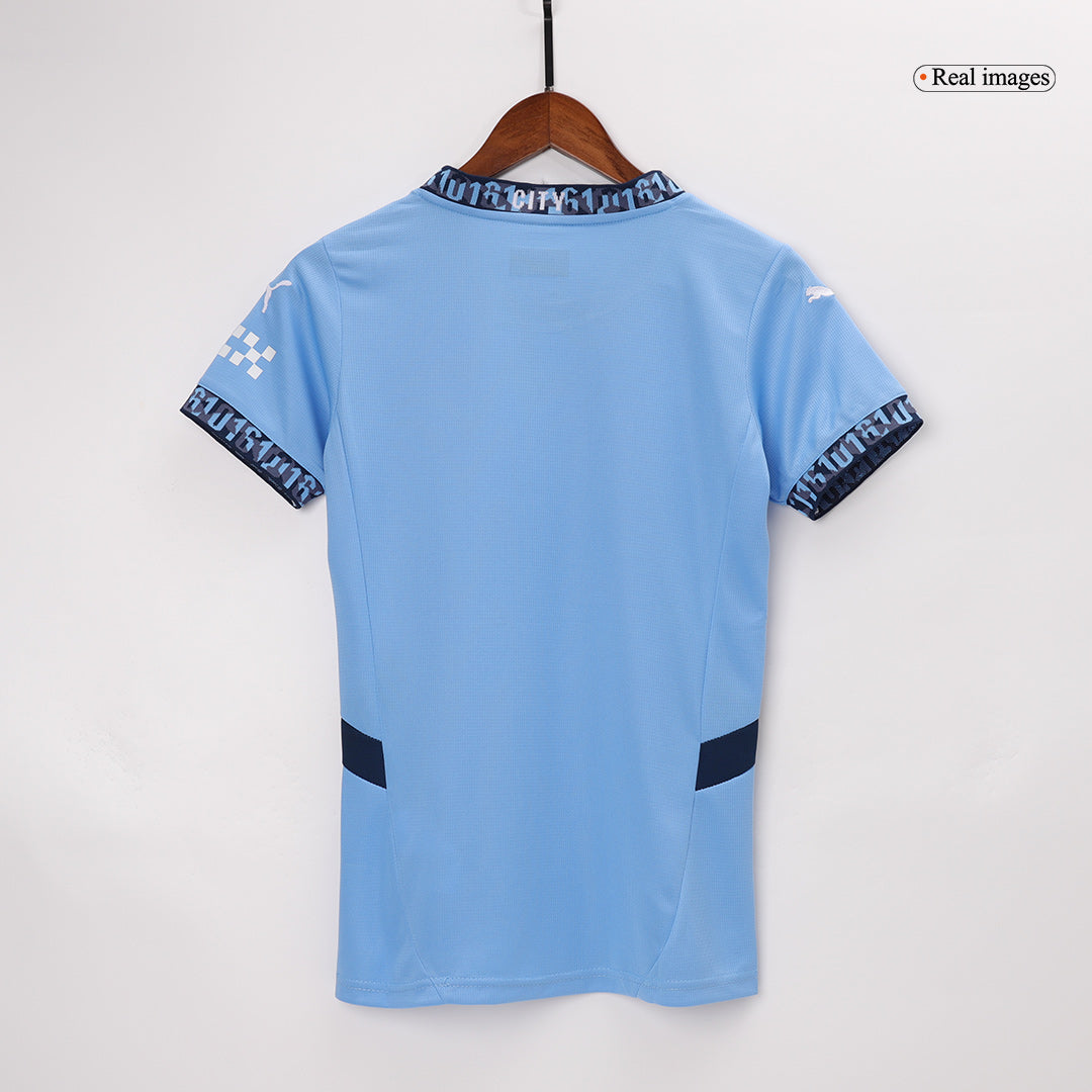 Gift-Women's Manchester City Home Soccer Jersey Shirt 2024/25